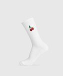 Graphic Cherries Crew Sock Single