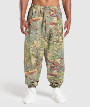 Lifting Oversized Printed Woven Pants