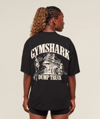 Dump Truck Graphic Oversized T-Shirt