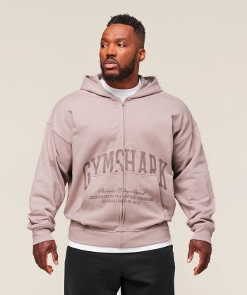 Collegiate Script Zip Up Hoodie
