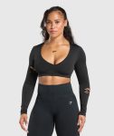 Gains Seamless Distressed Super Crop Top