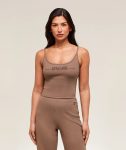 Ribbed Cotton Midi Shelf Tank