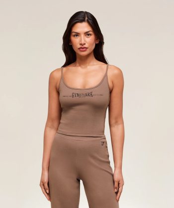 Ribbed Cotton Midi Shelf Tank