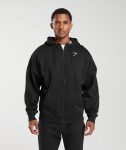 Crest Oversized Zip Up Hoodie
