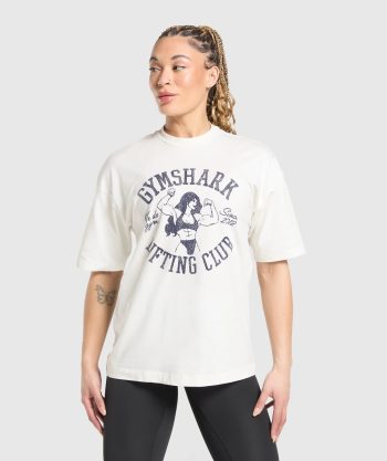 Lifting Girl Graphic Oversized Tee