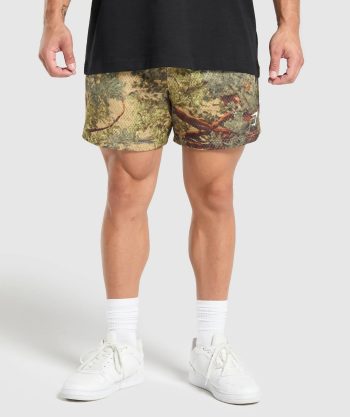 Printed Mesh 5 Shorts