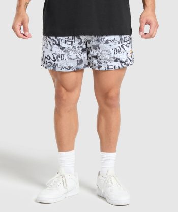 Printed Mesh 5 Shorts