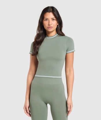 Contrast Seamless Midi Tee