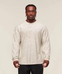 Lightweight Slub Textured Lifting Authenticator OS LS T-shirt