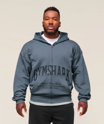 Collegiate Script Zip Up Hoodie