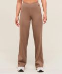 Ribbed Cotton Straight Leg Pants
