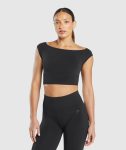 Luxe Seamless Boat Neck Crop Top