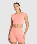 Luxe Seamless Boat Neck Crop Top