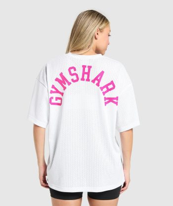 Mesh Graphic Oversized T-Shirt