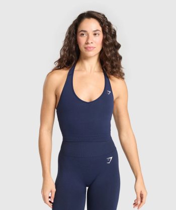 Vital Seamless Halter Neck Tank With Shelf
