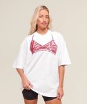 Minimal Bra Graphic Oversized T-Shirt