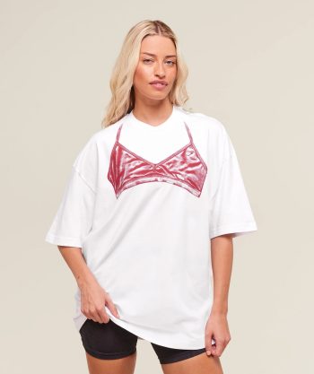 Minimal Bra Graphic Oversized T-Shirt